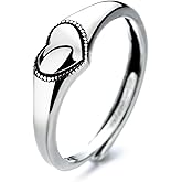 Annpro Vintage Heart Ring for Women Non Tarnish,Punk Adjustable Open Heart Love Ring Dainty Engagement Wedding Promise Love Stacking Finger Rings Fashion Statement Jewelry