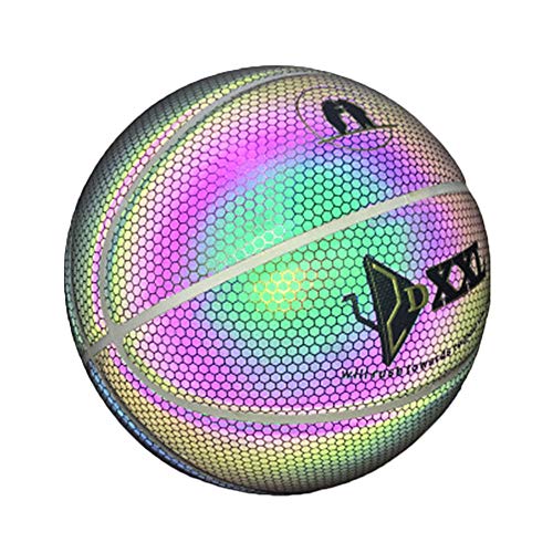 ALEXTREME Light Up Basketball,Luminous Basketball Night Game Street PU Glowing Rainbow Light Children Training Tool,Glowing Basketball