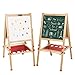 Beebeerun Large Adjustable Double-sided Kids' Art Easel Standing Easel with Paper clip, Chalk Board, Easel for Toddler with Bonus Magnetic Letters, Numbers and Other Accessories