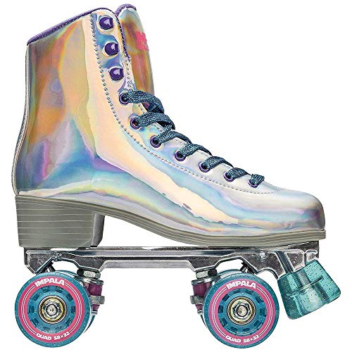 Impala Rollerskates Girl's Impala Quad Skate (Big Kid/Adult) Holographic 8 (US Men's 6, Women's 8) - Thumbnail 3