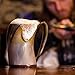 Norse Tradesman LG Viking Drinking Horn Mug - 100% Authentic Beer Horn Tankard With Game of Thrones Direwolf Engraving | The Fenrir, High Polish, approx. 16 oz