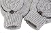 Novawo Women Winter Wool Blend Fingerless Convertible Gloves with Sturdy Chocolate Buttons Gray One Size
