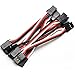 RAYSUN 10cm 3 Pin JR Servo Male to Male Extension Lead Wire Cable for KK MWC Eagle Control Board - 10Packs