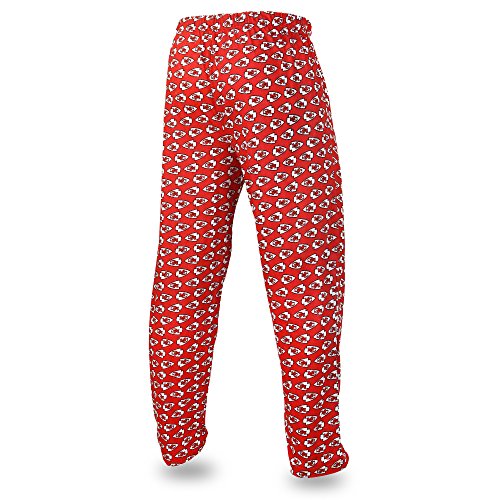 Zubaz NFL Kansas City Chiefs Men's Team Logo Print Comfy Jersey Pants