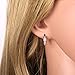GULICX Jewelry Rose Gold Tone Hollow Clear CZ Zircon Fit Gorgeous Hoop Earring for girl