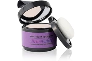 BRIMFULITE Root Touch Up Hair Color Quick Covering Hair Powder for Men and Women Stain-proof Windproof Gray Hair Cover Up with Compact Puff and Mirror 0.14 oz (White)