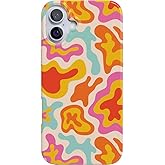 Casely iPhone 16 Case | Tropical Color Splash | Abstract Retro | Compatible with MagSafe | Classic Ultra Slim Design