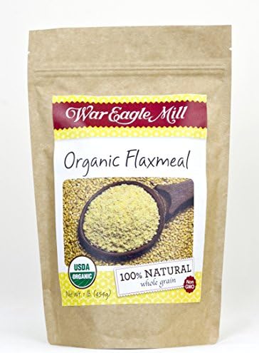 War Eagle Mill Organic Flaxseed Meal, also called flaxmeal,16-ounce