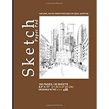 Sketch Paper Pad: Blank Sketch Pad Notepad, 8.5" x 11" (21.59 x 27.94 cm), 100 pages, 50 sheets, Soft Durable Matte Cover(Brown)