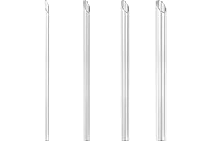 AccGin 4pcs Piercing Needles Receiving Tubes, Stainless Steel Body Jewelry Piercing Receiver (3mm 4mm 5mm 6mm)