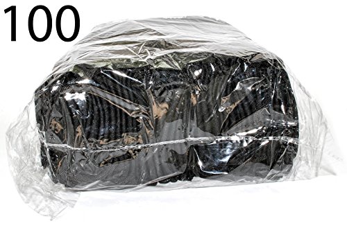 100 PCS Eyeglasses Pouches Case Bag Black