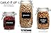 Circleware Chalkboard Home Glass Canisters with Swing Top Hermetic Airtight Locking Lids Set of 3, Kitchen Food Preserving Containers for Coffee, Sugar, Tea, Cereal, 5.5”, 6.5”, 8”, Clear