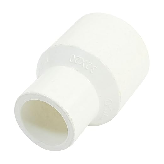 32mm x 20mm Inner Diameter White PVC Pipe Straight Connectors Fitting
