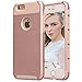 iPhone 6s Case,BAROX iPhone 6 Case Soft Flexible Shell Slim Case Translucent Impact Resistant Flexible TPU Soft Shock-Absorbing Bumper Protective Shell for Apple iPhone 6/6s 4.7 inch(Rose Gold)