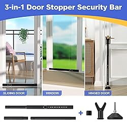 CALCHELE Door Security Bar & Sliding Patio Door