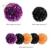 NICROLANDEE Halloween Party Decorations - 16Pcs Orange Black Tissue Pom Pom Paper Lantern Honeycomb Ball Kit for Halloween Theme Party, Horror Party, Trick or Treating, Birthday Party Supplies