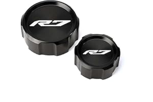MOWOK For YAMAHA YZF R7 YZF-R7 YZFR7 2021 2022 2023 2024 2025 Motorcycle Accessories Front Rear Brake Fluid Oil Cylinder Reservoir Cover (Black)