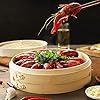 Handmade-Bamboo-Steamer-10-Inch-Bamboo-Steam-Basket-Round-Bao-Bun-Steamer-Double-Layer-Dumpling-Steamer-2-Tier-with-Lid-Chinese-Style-Steamer-Healthy-Cooking-for-VegetablesDim-SumMeat-Fish Handmade Bamboo Steamer, 10 Inch Bamboo Steam Basket, Round Bao Bun Steamer, Double-Layer Dumpling Steamer, 2 Tier with…
