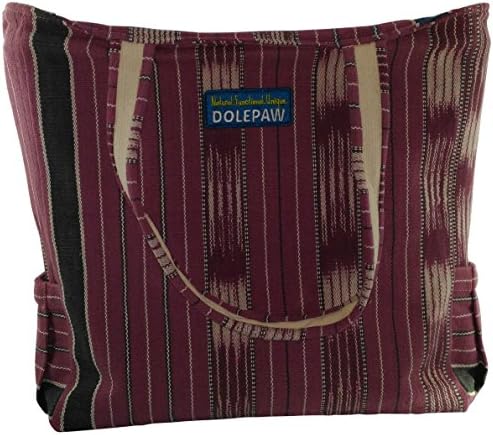 Large Handwoven 100% Cotton Beach Zipper Tote Bag Canvass Lining