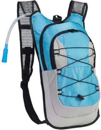 Survival Lightweight Camping Hydration Pack 2 Liter Water Bladder with Extra Large Storage Compartment Blue