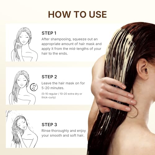 Karseell Collagen Hair Treatment Deep Repair Conditioning Argan Oil Collagen Hair Mask Essence for Dry Damaged Hair All Hair Types 16.90 oz 500ml