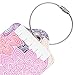 Luggage Tags for Suitcases, 2 Pack Cute PU Leather Suitcase Tag Identifiers TSA Approved with Stainless Steel Loop and Address Card for Baggage Tag for Cruise Airport Travel Essentials by Chelmon
