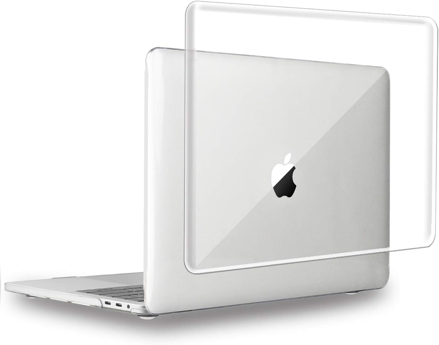 UESWILL Compatible with MacBook Pro 13 inch Case 2019 2018 2017 2016, Glossy Crystal Clear Hard Case for MacBook Pro 13 inch, 2/4 Thunderbolt 3 Ports (USB-C), A2159/A1989/A1706/A1708, Clear