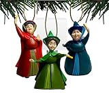 Disney's Sleeping Beauty 'Flora, Fauna and Merryweather' Ornament Set - (3) PVC Ornaments Included - Limited Availability