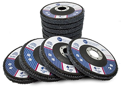 4.5" x 7/8" Premium High Density Jumbo Zirconia Flap Disc - 10 Pack (Mixed Pack)