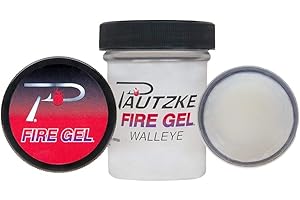 PAUTZKE BAIT Pautzke Fire Gel Bait Scent Trout Fishing Attractant, Long-Lasting Fish Scent Gel, Freshwater Saltwater Compatible, Strong Scent Trail for Bass Crappie Catfish, Easy Apply Lure Enhancer, 1.75 Ounce