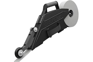 Delko Zunder Drywall Banjo Taping Tool with Reversible Inside Corner Roller Wheel - Dual Right/Left Hand Operation