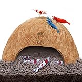 SunGrow Organic Coco Shrimp Cave : Comfortable Hideout for Shrimp : Perfect Bree