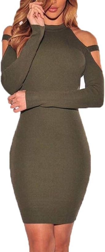 sexy cold shoulder dress