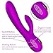 Rechargable Personal Vibrator - Waterproof Powerful 7 Speed Frequency Rabbit Massager- Handheld Portable Vibrator- Purple