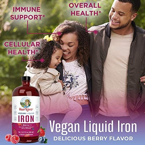 Liquid Iron for Kids & Adults by MaryRuth's from Ferrochel® Ferrous