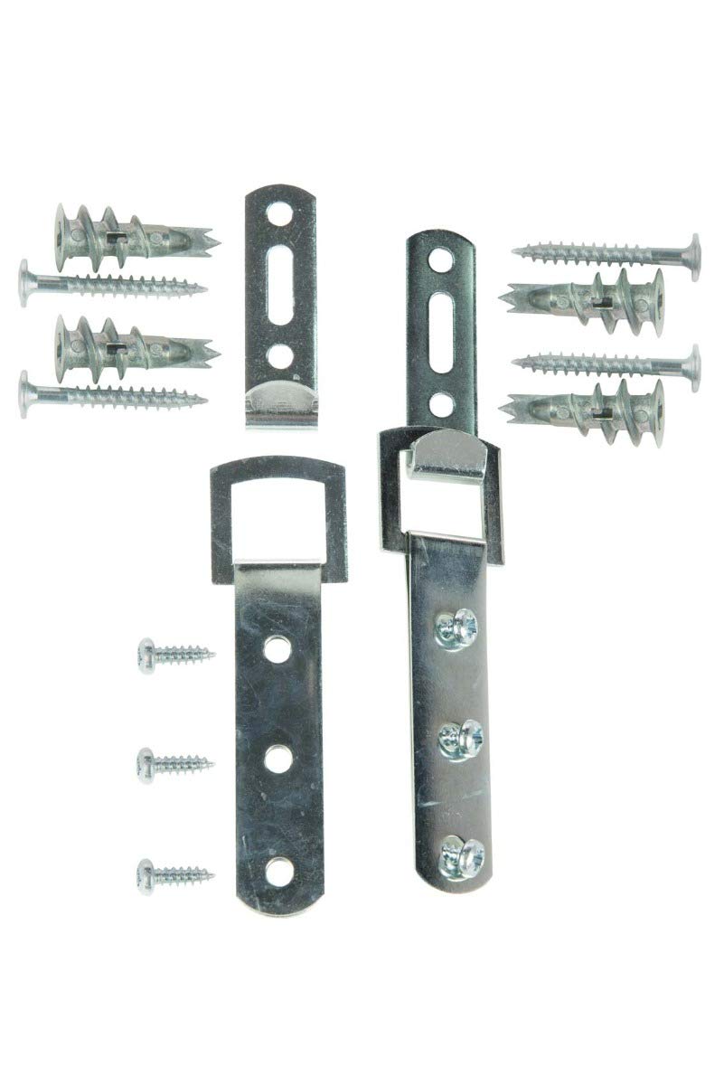 Heavy Duty Mirror Fixings + Hooks + Straps + Fittings for a Plasterboard Wall