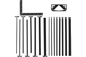 UNICRAFTALE 1 Set 18Pcs Book Binding Package Flexible Acrylic Bookbinding Templates Black Bookbinding Easy Scrapbooking Tool T-Shaped Rulers for Scrapbooking Bookbinding Handmade Tools Supplies