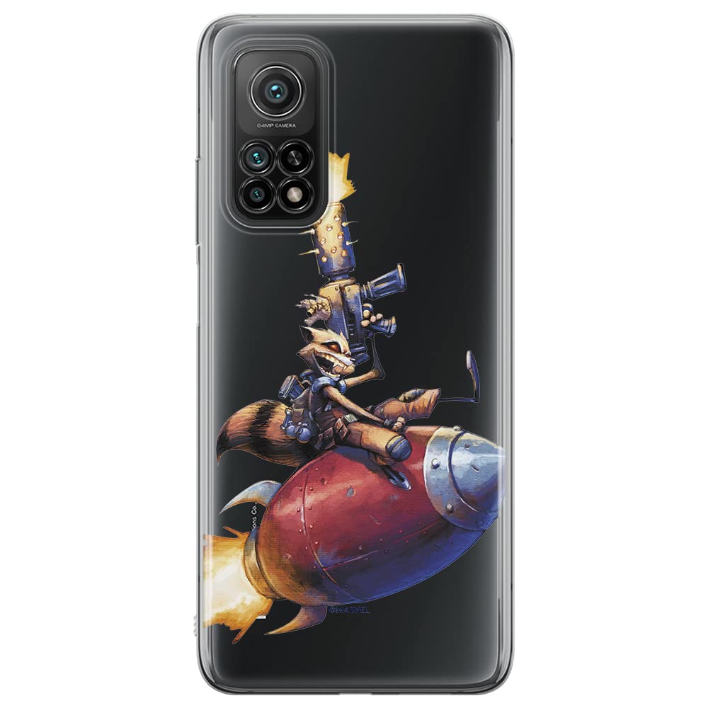 ERT GROUP mobile phone case for Xiaomi MI 10T 5G / MI 10T PRO 5G original and officially Licensed Marvel pattern Rocket 007 optimally adapted to the shape of the mobile phone, partially transparent