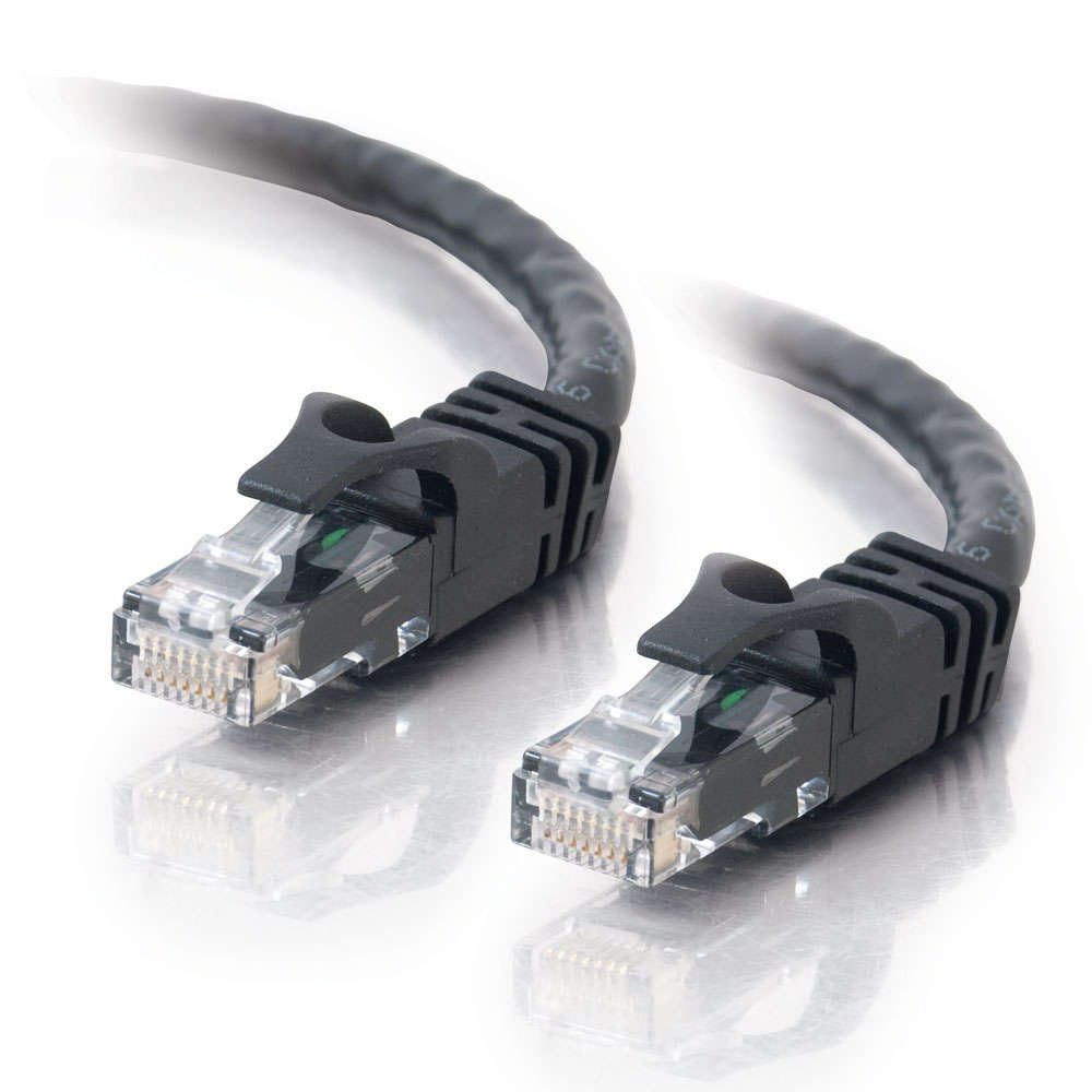 C2G 83408 2M BLACK CAT6 Ethernet Gigabit Lan Network Cable (RJ45) Patch cable, UTP, compatible with CAT.5, CAT.5e and CAT.7.