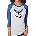 Pokemon Go Team Mystic Lightweight Raglan T Shirt Blue/White Unisex (Medium)