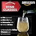 YO BISTRO Unbreakable Stemless Wine Glasses | Set of 4 + Gift Box | 100% Tritan Shatterproof Plastic | 16 Oz | Dishwasher Safe