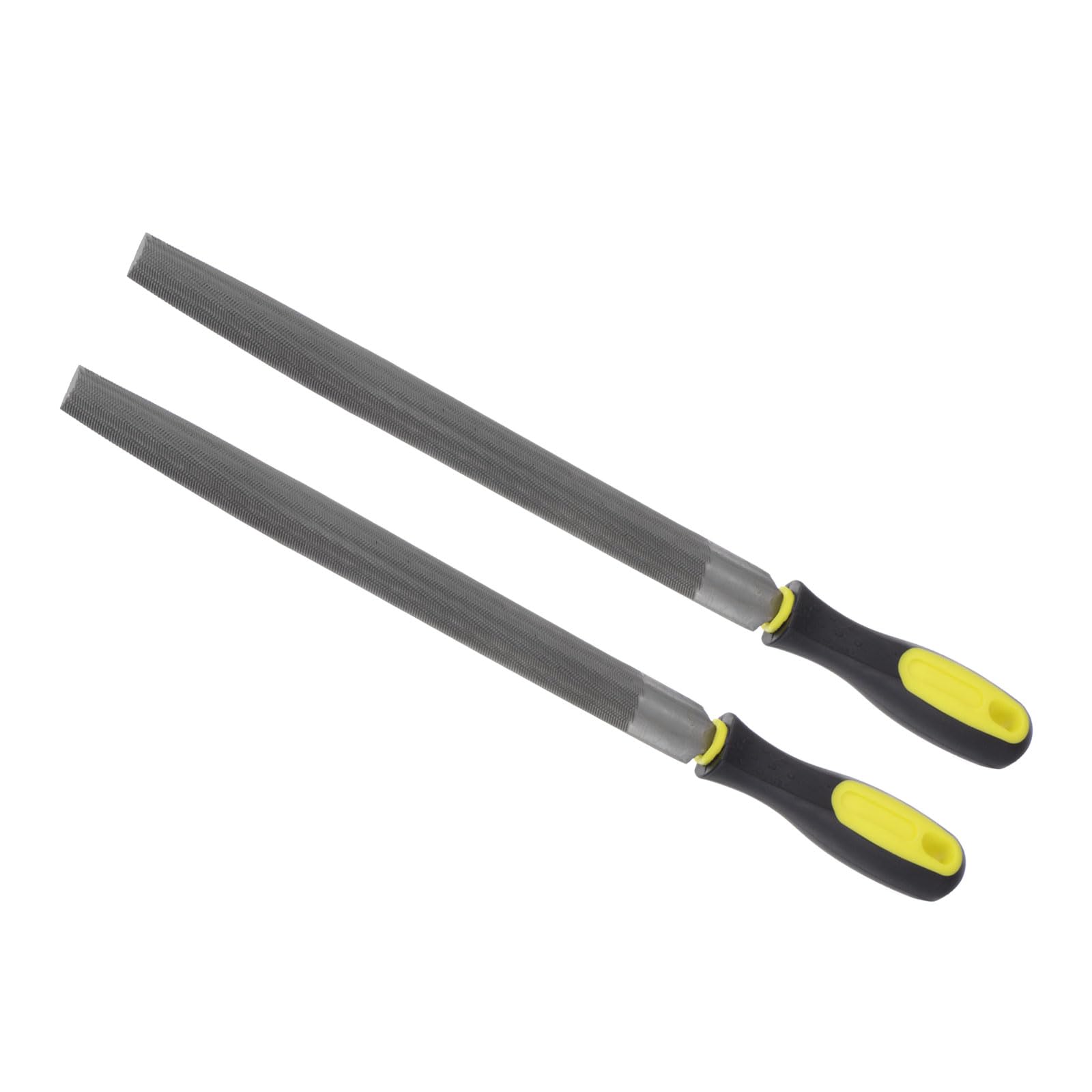 CoCud Half Round File, | 10 Inch File Length |, High Carbon Steel Medium Cut File Hand Rasp with Anti-Slip Grip Handle - (Applications: for Shaping Metal Wood Plastic), 2-Pieces