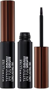 Maybelline Tattoo Brow Peel Off Eyebrow Gel Tint Dark Brown Duo Bundle