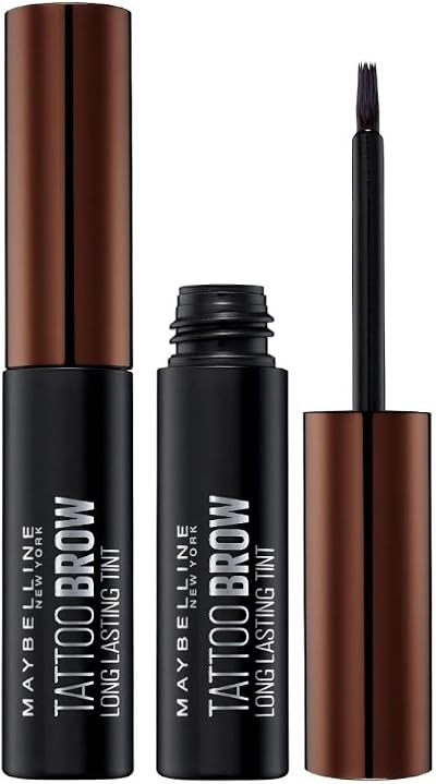 Maybelline Tattoo Brow Peel Off Eyebrow Gel Tint Dark Brown Duo Bundle
