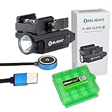 EdisonBright Olight PLMINI 2 (PL Mini 2) 600 Lumen Magnetic USB Rechargeable Modular Adjustable Mount Pistol Light Charging Cable Carry case (Black)
