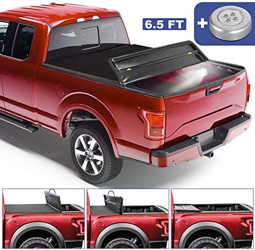 Amazon Com Mostplus Quad Fold 6 5 Ft Soft Folding Truck Tonneau Cover Compatible For 2004 2005 2006 2007 2008 Ford F150 F 150 Excl 2004 Heritage Styleside Four Fold On Top Automotive