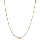 Savlano 18K Gold Plated 925 Sterling Silver 1.8mm Solid Italian Rope Diamond Cut Twist Link Chain Necklace With Gift Box For Men & Women - Made in Italy