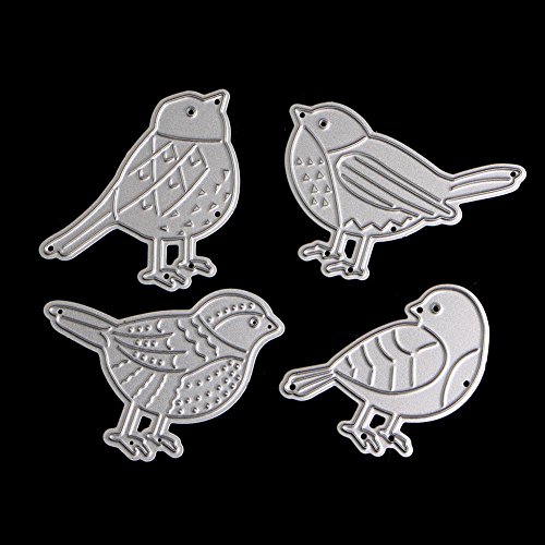 LIYUDL 4PC Birds Metal Cutting Dies Stencil Scrapbook Album Paper Card Craft Embossing DIY