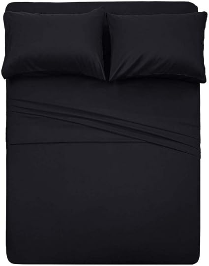 black extra deep fitted sheets