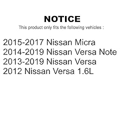 Front Disc Brake Rotors Pair For Nissan Versa Note